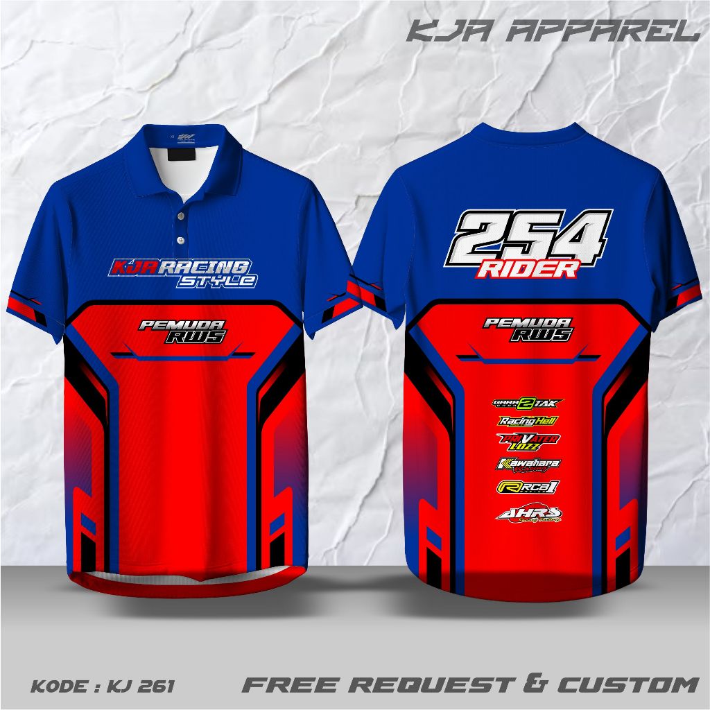 CUSTOM RACING JERSEY, REQUEST POLO COLLAR BUTTON V-NECK COLLAR O-NECK COLLAR, UNIT เสื้อยืด, FULLPRI