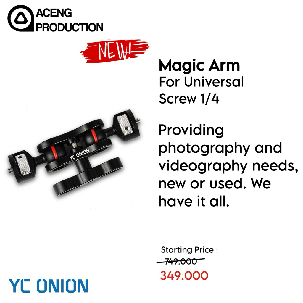 YC Onion OKRA-MA01 Magic Arm Universal Screw 1/4