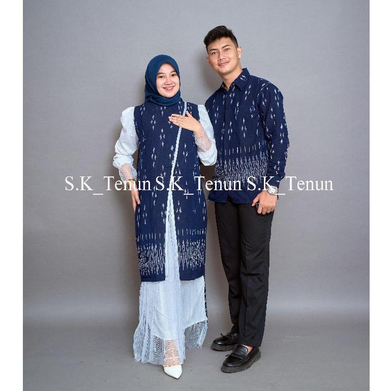 SK TENUN - AMANDA NAVY COUPLE WOVEN CLOTHES - WOVEN GAMIS เสื้อท็อปผู้หญิง, PREWEDDING DRESS