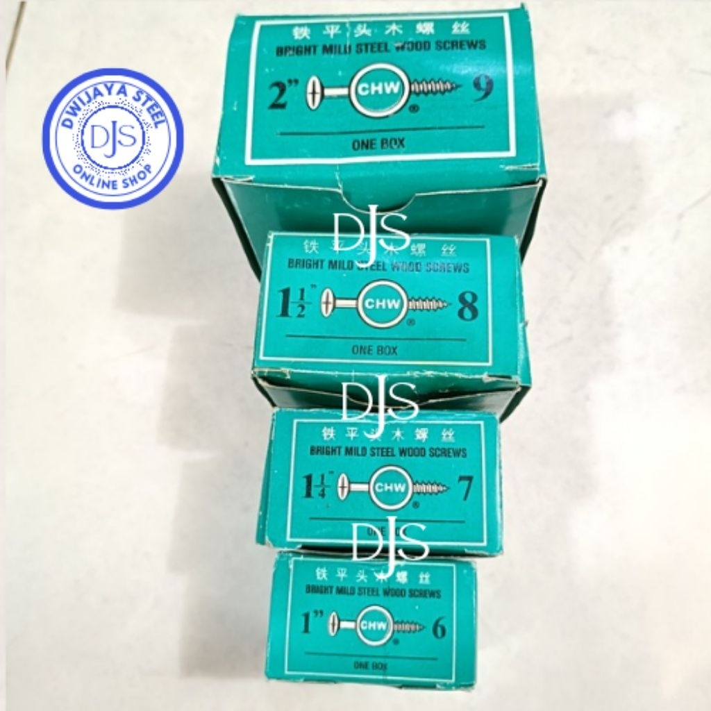 ไม้ SCREW (+) CHW WOOD SCREW 5/8" - 1" - 11/4" - 11/2" - 2"