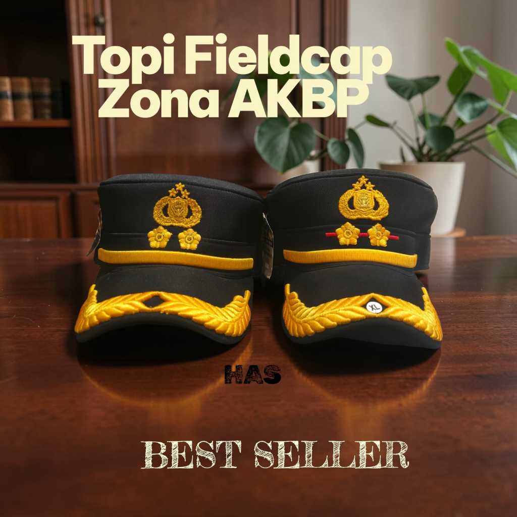 หมวกตํารวจ ZONA Pamen AKBP Fieldcap หมวก AKBP ผลิตจากผ้าพรีเมี่ยม