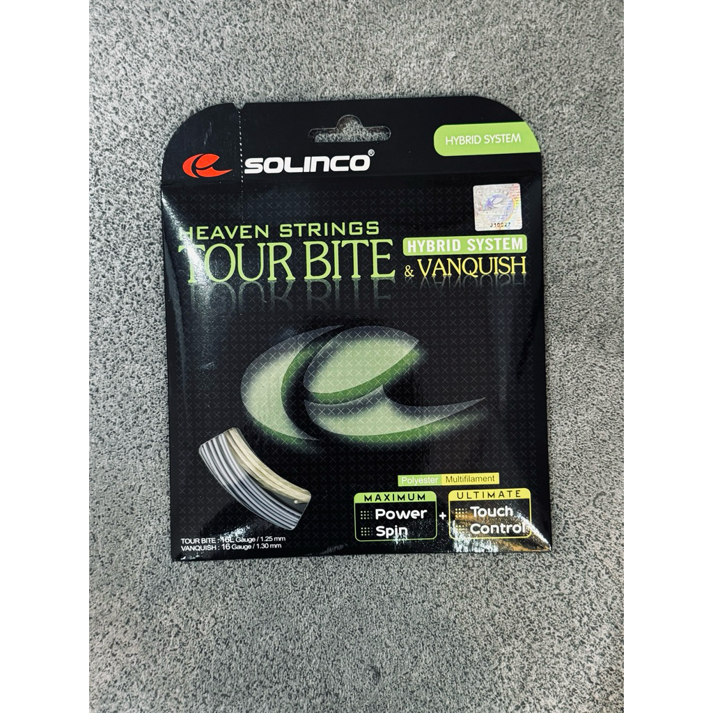 SOLLINCO TOUR BITE & VANQUISH HYBRID SYSTEM PACK TENNIS STRINGS