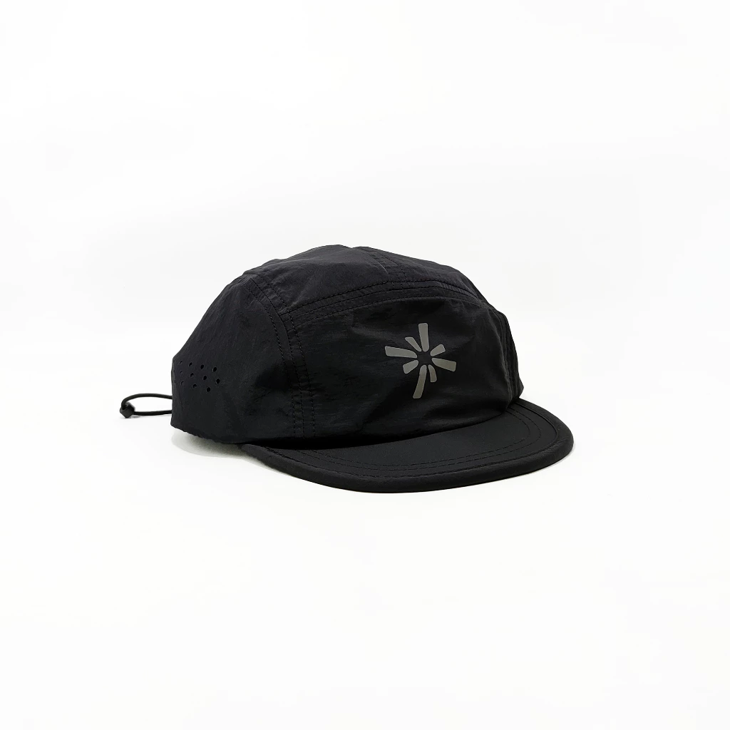 Skytraps Active Cap Crinkle หมวกวิ่งกิจกรรมกลางแจ้งสําหรับผู้ชายและผู้หญิง - สีดํา