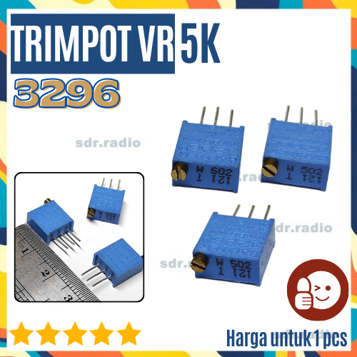 TRIMPOT VR TRIMMER MULTITURN กล่องสีฟ้า 3296 3296W 3296W Multiturn Potentiometer Trimpot VR 5K 502 5