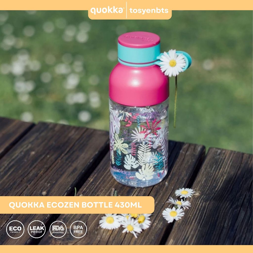 Qukka Kids Ecozen Bottle 430ml – Tumbler School Childrens Drinking Bottle / Childrens Drinking Container Anti-Spill BPA Free