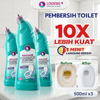 Logeski Pembersih Toilet Cleaner Kerak Membandel Tanpa Sikat Kuat 500ml | 99,9% Anti Bakteri Ampuh Anti Bau Kamar Mandi COD