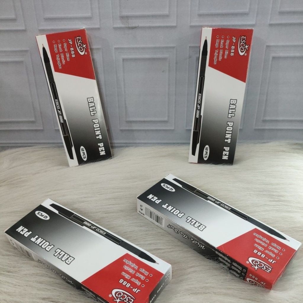 (12 ชิ้น) ปากกาจุดลูก esco jp-888