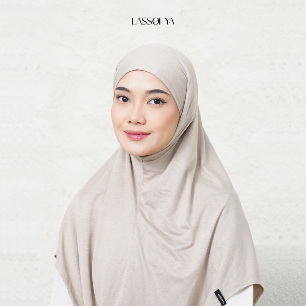 KATUN Lasofya - Hijab Daily Syri Muslimah Cotton Hijab - สีกากี