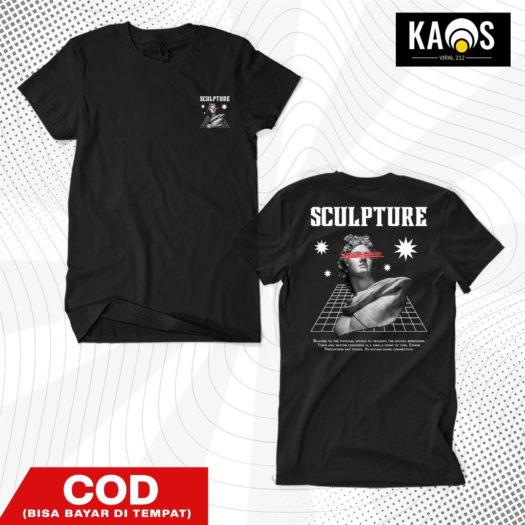 Unisex Premium Sculpture Puff Cotton Combed 30s Streetwear Distro เสื้อยืด