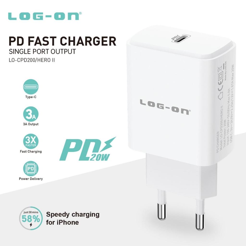 LOG ON HERO II LO-CPD200 PD 20W SHELL / USB C ADAPTER