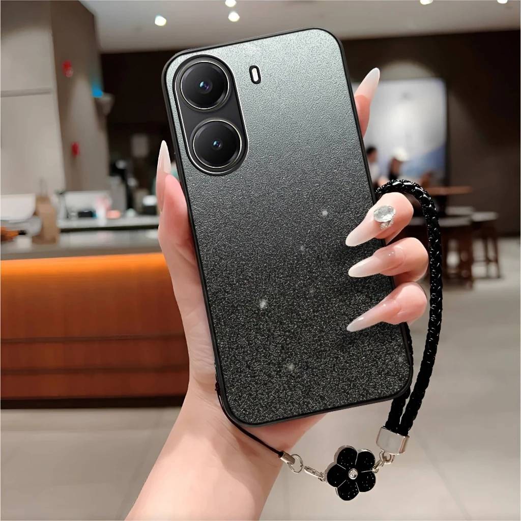 Softcase Poco X7 5G X7 Pro Case Luxury Tpu Glitter ฟรีเชือกเส้นเล็กดอกไม้