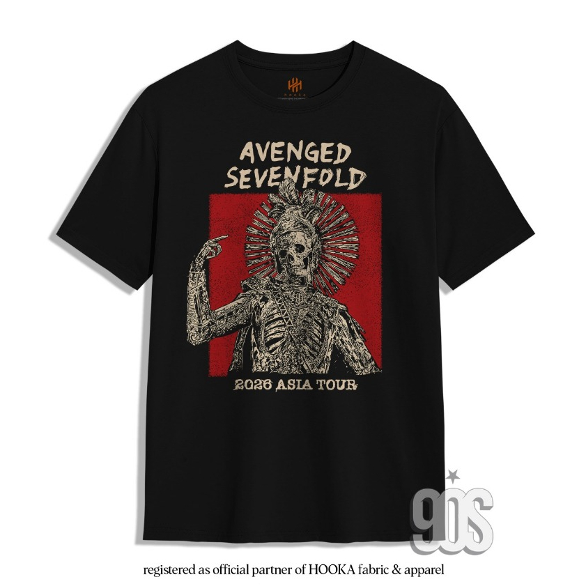 KATUN Hooka Kaos Avenged Sevenfold - A7X Asia Tour 2026 Tshirt Distro Premium Combed Cotton 24s