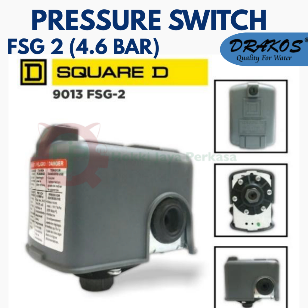 DRAKOS สวิตช์แรงดัน SQUARE D FSG 2 (4.2 Bar) อะไหล่ Drakos
