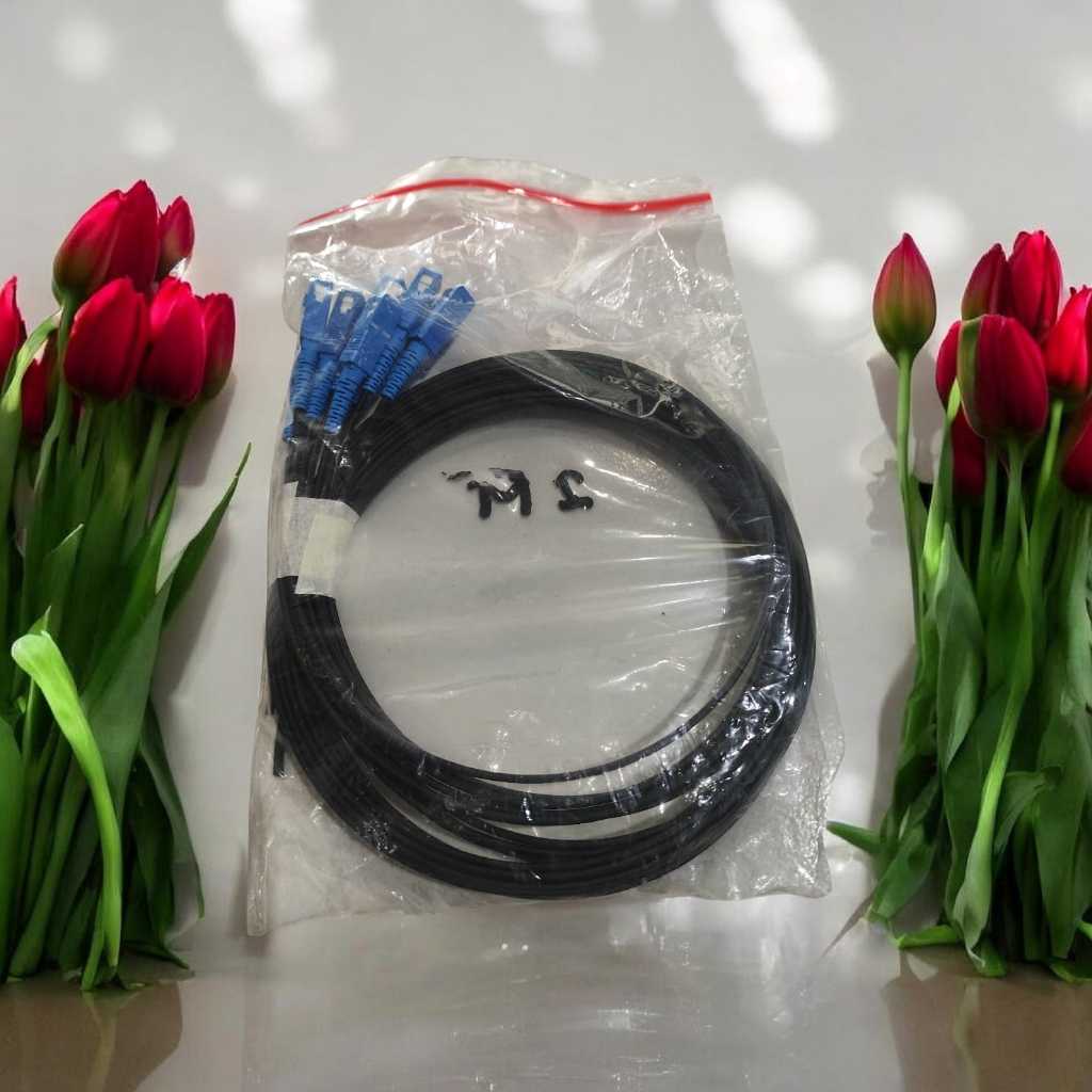 Pigtail SC UPC Outdoor Cable (FLAT) 3mm G657A Singlemode Fiber Optic 0.5M 1M 1.5M (RETAIL / 1 ชิ้น)
