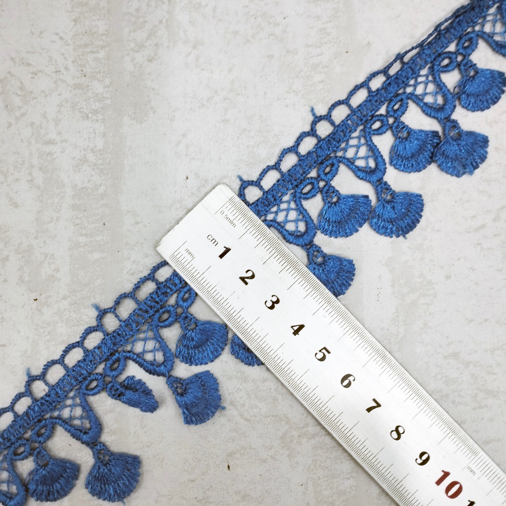 (ต่อเมตร) RDG114 พู่สวย Giper Lace กว้าง 4 ซม.