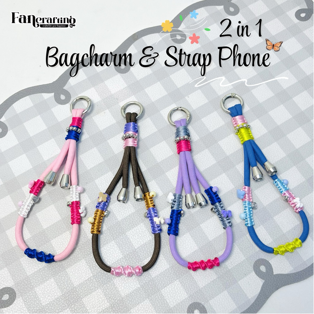 BAGCHARM 2in1 VELVET LUX HP STRAP โดย fancrafting