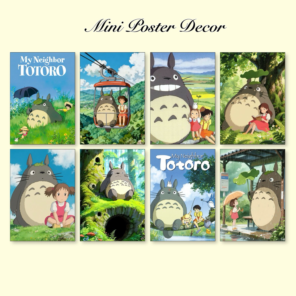 Ghibli Anime Wall โปสเตอร์ตกแต่งผนัง
