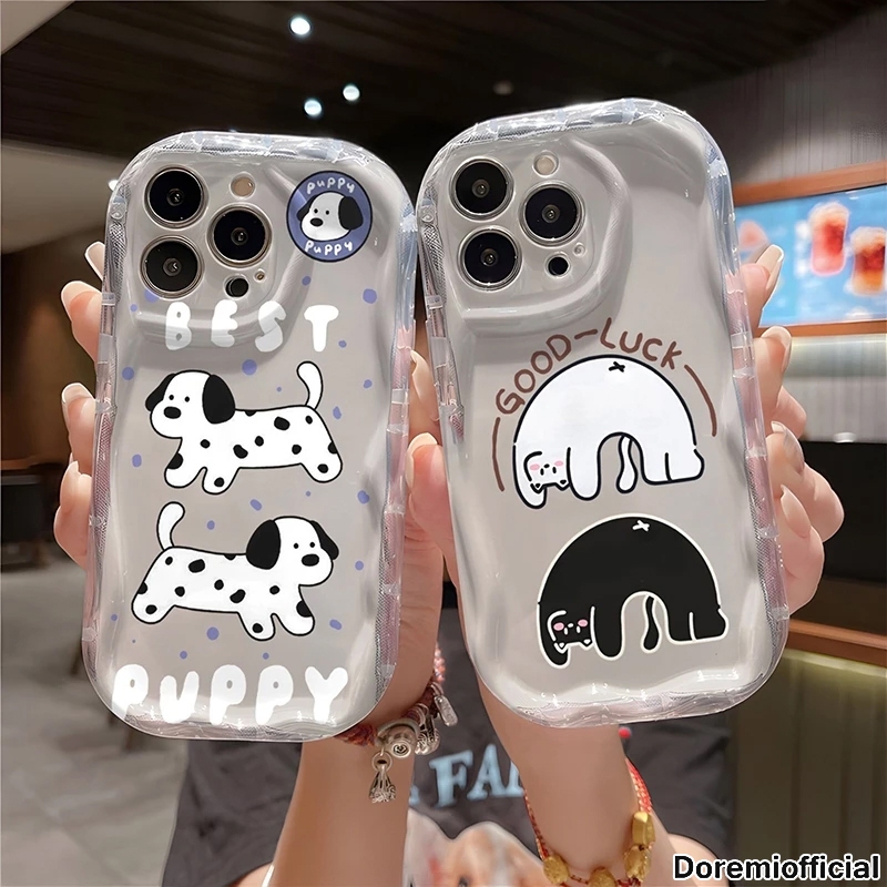 PUPPYCAT สีดําและสีขาว + REQUEST PHOTO CASE MELTING สําหรับ INFINIX SMART 5 6 6 + 7 8 9 10 ร้อน 9 10