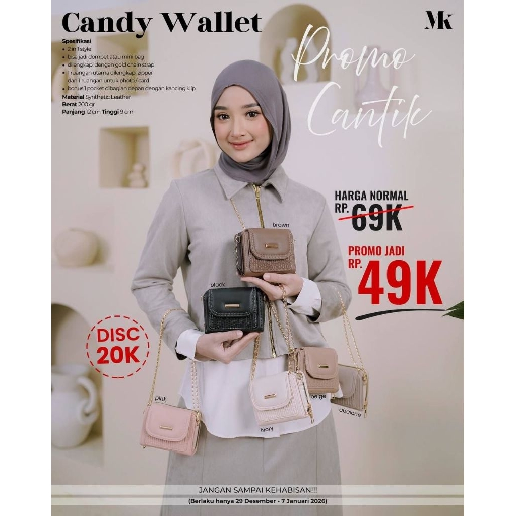 CANDY WALLET BY MY KLAMBI MINI WALLET MINI SKING BAG WALLET POUCH SMALL UNIQUE ELEGANT WALLET