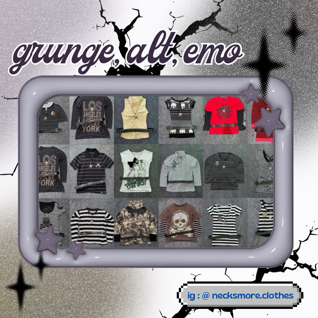 [CAATALOG 8] เสื้อยืด y2k || Grunge Grunge Grunge Grunge Grunge Grunge Grunge || ทางเลือกทางเลือก ||