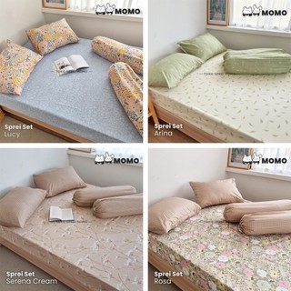 MOMO#3 Sprei Ukuran 160, 180, 200 x 200 - Motif Aesthetic