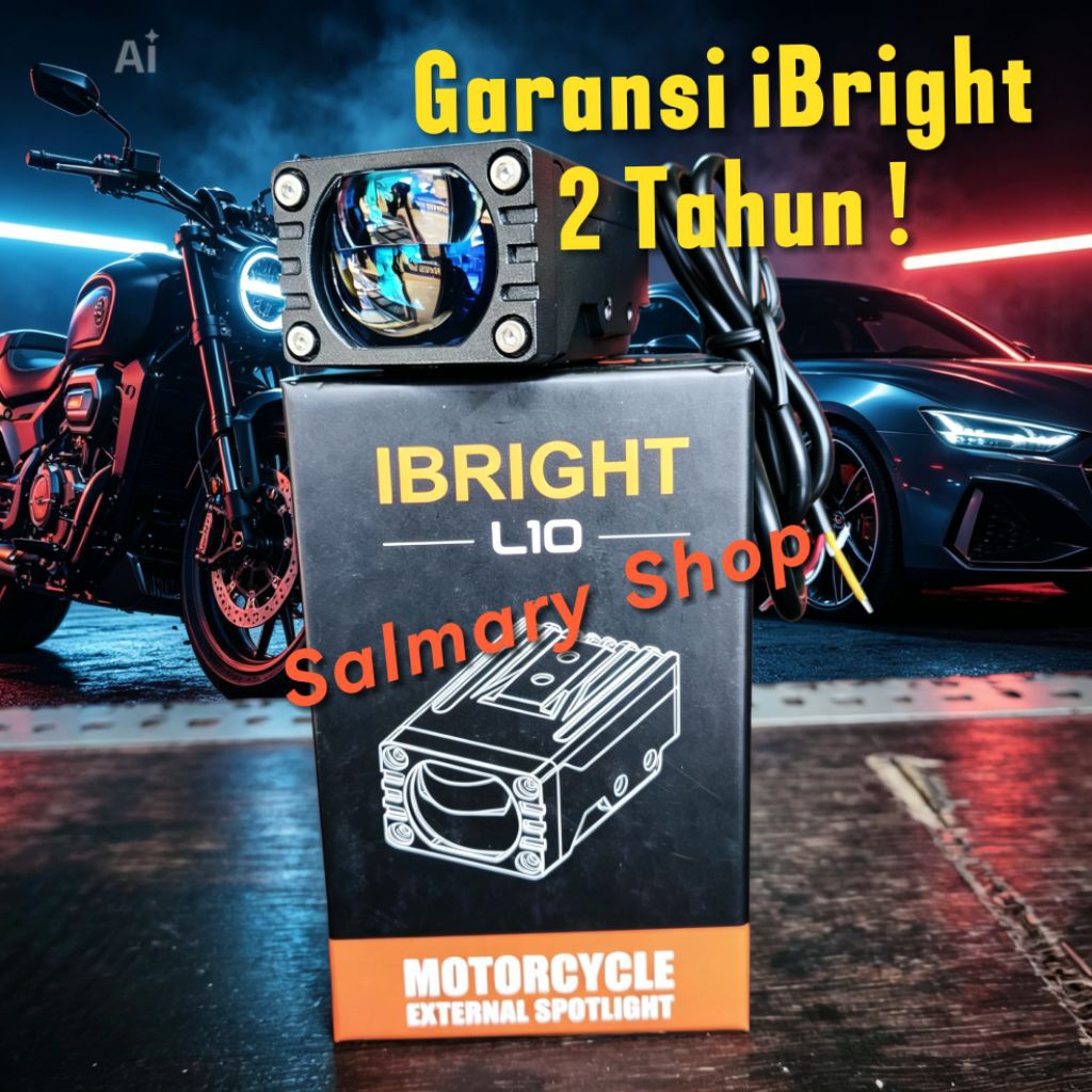 CAHAYA IBRIGHT L10 - สปอตไลท์เลนส์สีฟ้าบิลไลต์แสงพร้อมการรับประกัน 12 โวลต์ 24 โวลต์รถจักรยานยนต์รถบ