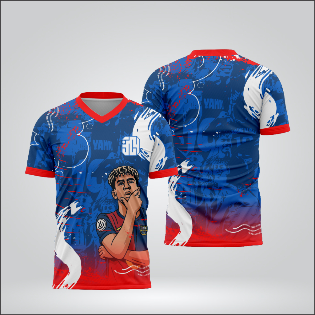 JERSEY Lamine Yamal Coleccion แฟนตาซีพิมพ์เต็ม