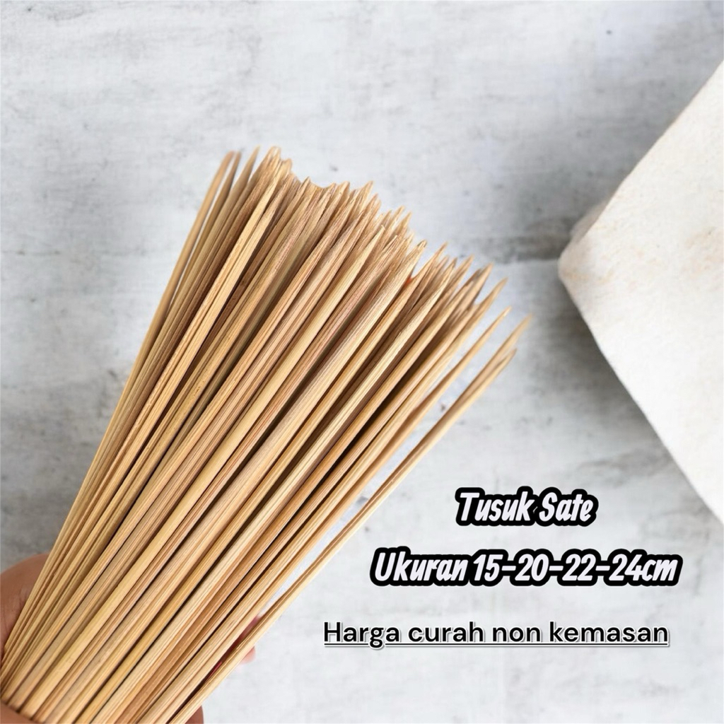 (Min.10 KG) BULK SATIN SKEWERS NON-PACKAGING 15/20/22/24ซม.