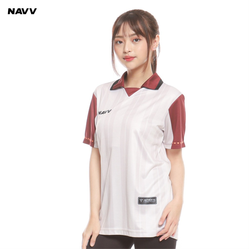NAVV South Series 904 Retro Red Jersey สําหรับผู้หญิงกีฬาแห้ง Fit Djarum Premium เสื้อยืดกีฬาผู้หญิง