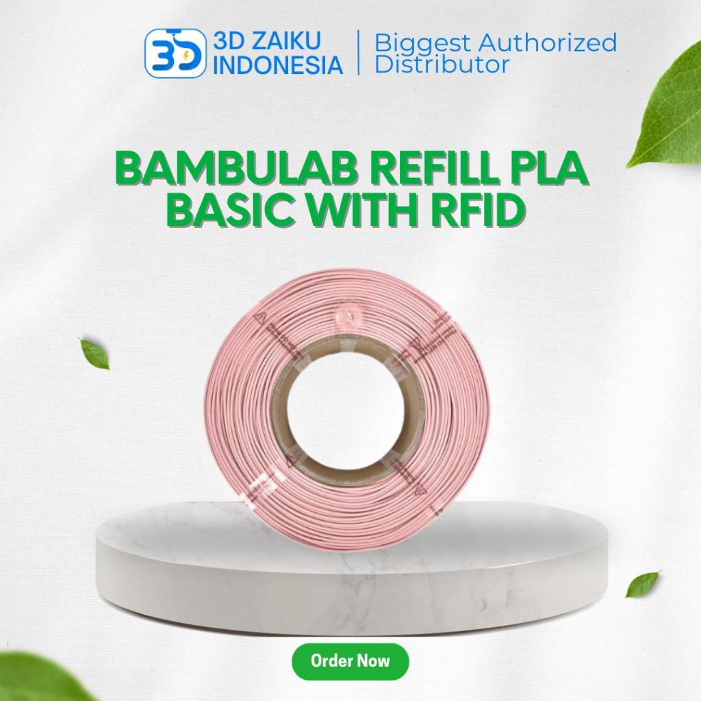 Bambulab Refill PLA Basic เครื่องพิมพ์ 3D พื้นผิวเรียบ 1 KG พร้อม RFID