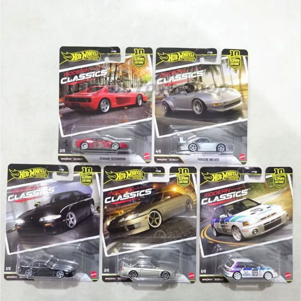 HOT WHEELS PREMIUM MODERN CLASSICS FERRARI TESTAROSA PORSCHE 993 GT2