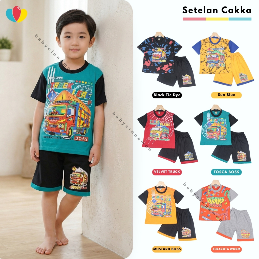 Kakka Suit Size 7-8 Years / Boys Set Daily Clothes Motif Boys Set Size 7-8 Years BABYCINNAMON