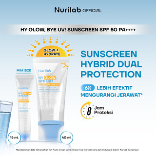 Nurilab - Hy Glow, Bye UV! Sunscreen SPF 50 PA++++ (Sunscreen non-comedogenic untuk kulit kering dan sensitif)