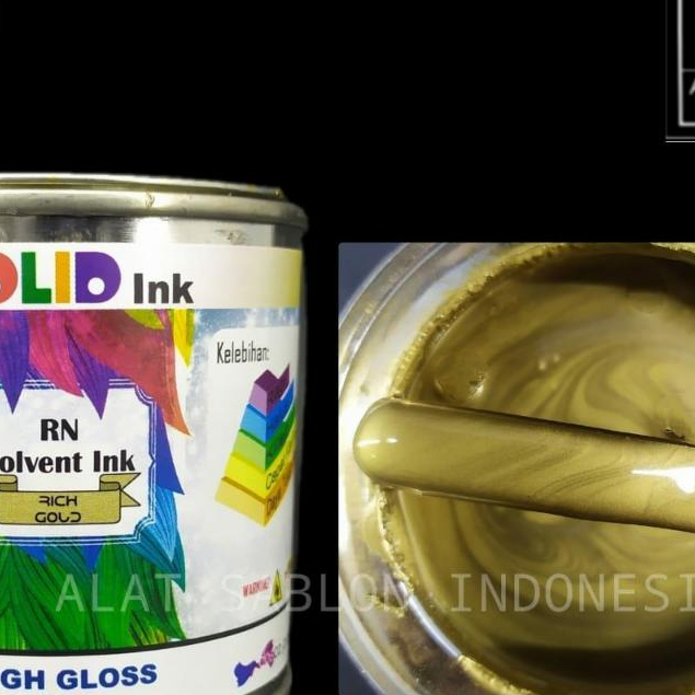 PVC SOLID INK RICH GOLD SCREEN PRINTING INK 1KG