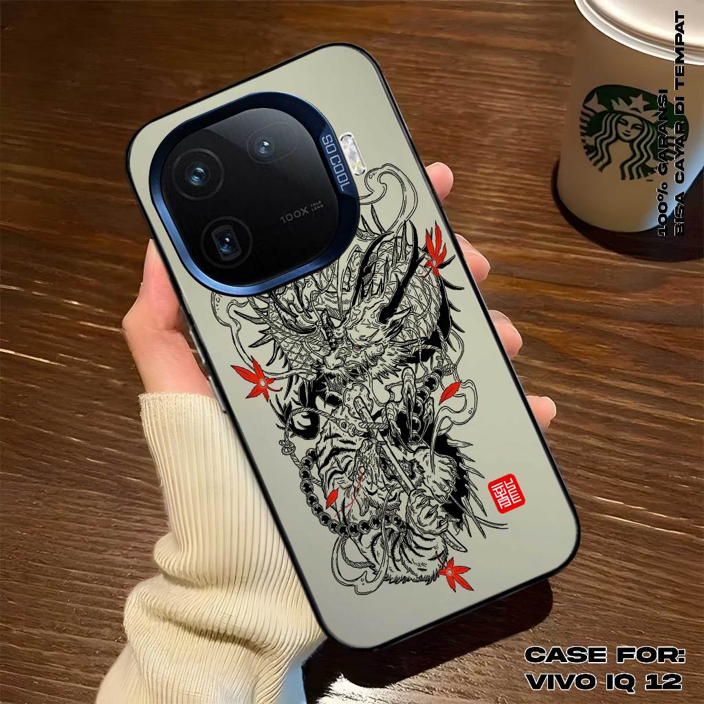 IQOO 12 CASE - เคส VIVO Premium Matte Hard - เคส IMD - เคส DRAGON Motif Hologram