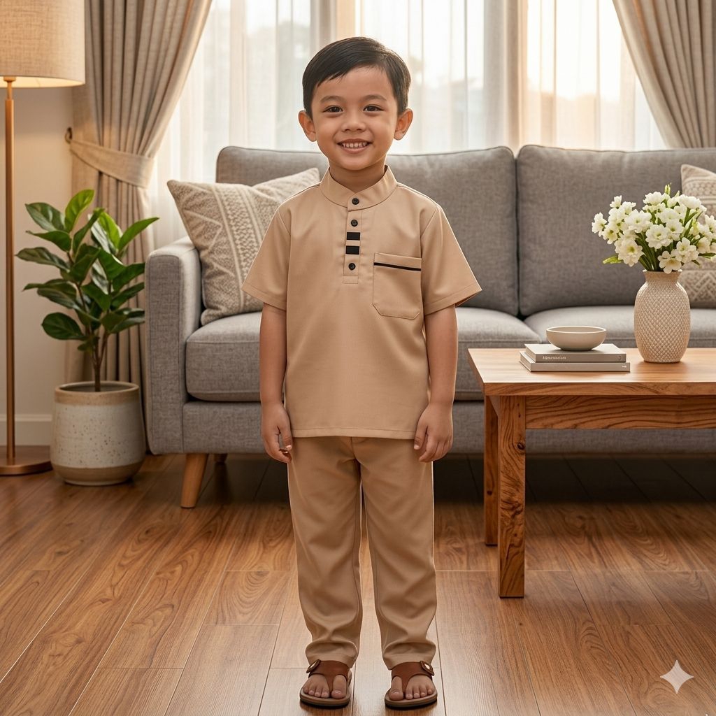 ชุดเสื้อเชิ้ต KOKO ฟรีเสื้อผ้าสําหรับเด็กผู้ชาย 1-7 ปีผ้าฝ้ายชุดเสื้อผ้ามุสลิมสําหรับ CHILDREN