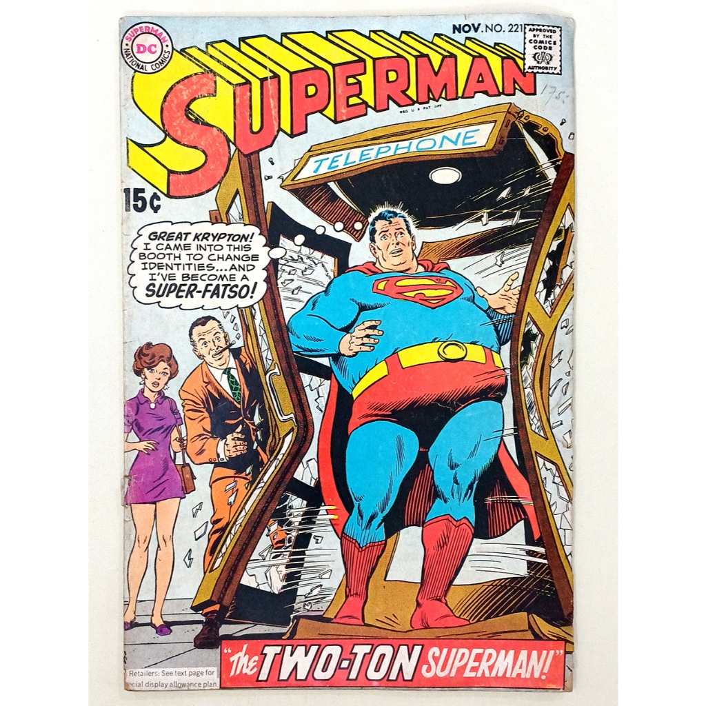 Superman 221, DC Comics, 1969, Silver Age Comic, Feature