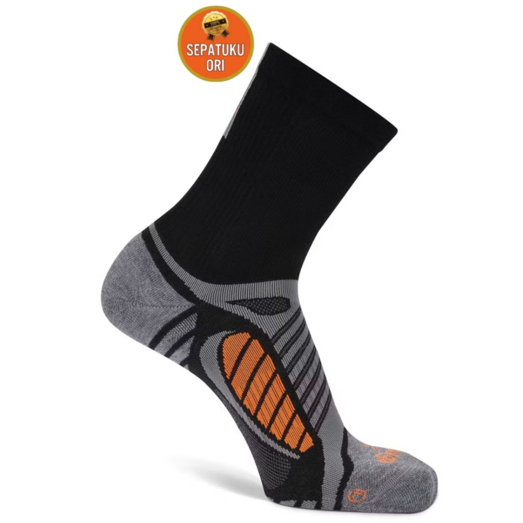 BALEGA ULTRALIGHT CREW UNISEX SOCKS - BLACK/GREY HEATHER NEW ORIGINAL UNISEX