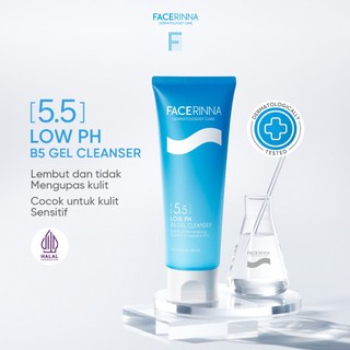 FACERINNA [5.5] Low pH B5 Gentle Cleanser 70ml/120ml | Skin Barrier Facial Wash Skincare Face Wash Sabun Cuci Muka Gentle untuk Kulit Sensitif Melembabkan & Memperbaiki Skin Barrier | Brightening Exfoliating Sabun Muka Pembersih Wajah Dengan Amino Acid