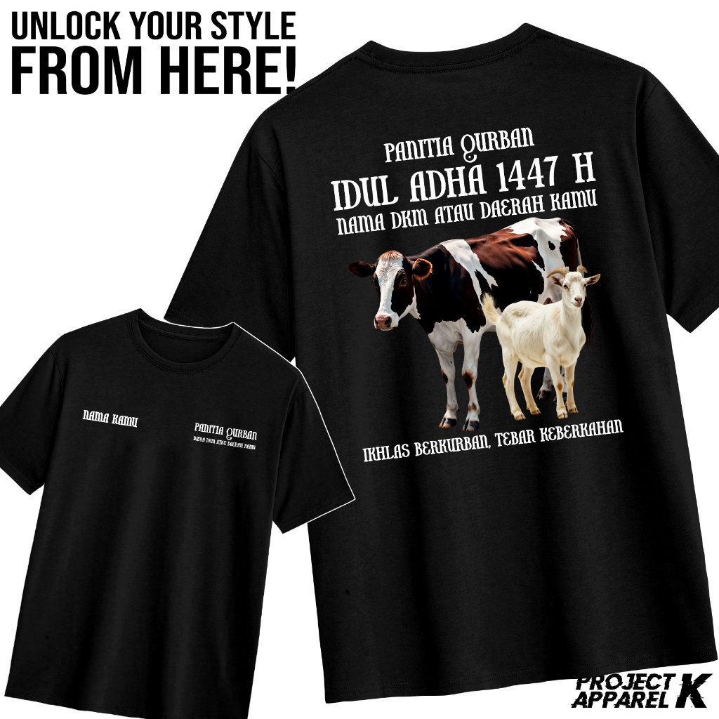 เสื้อยืด COMMITTE QURBAN IDUL ADHA 1447 H 2026 V2 ฟรี REGIONAL NAME หรือ DO YOU เสื้อยืดผู้หญิง - CO