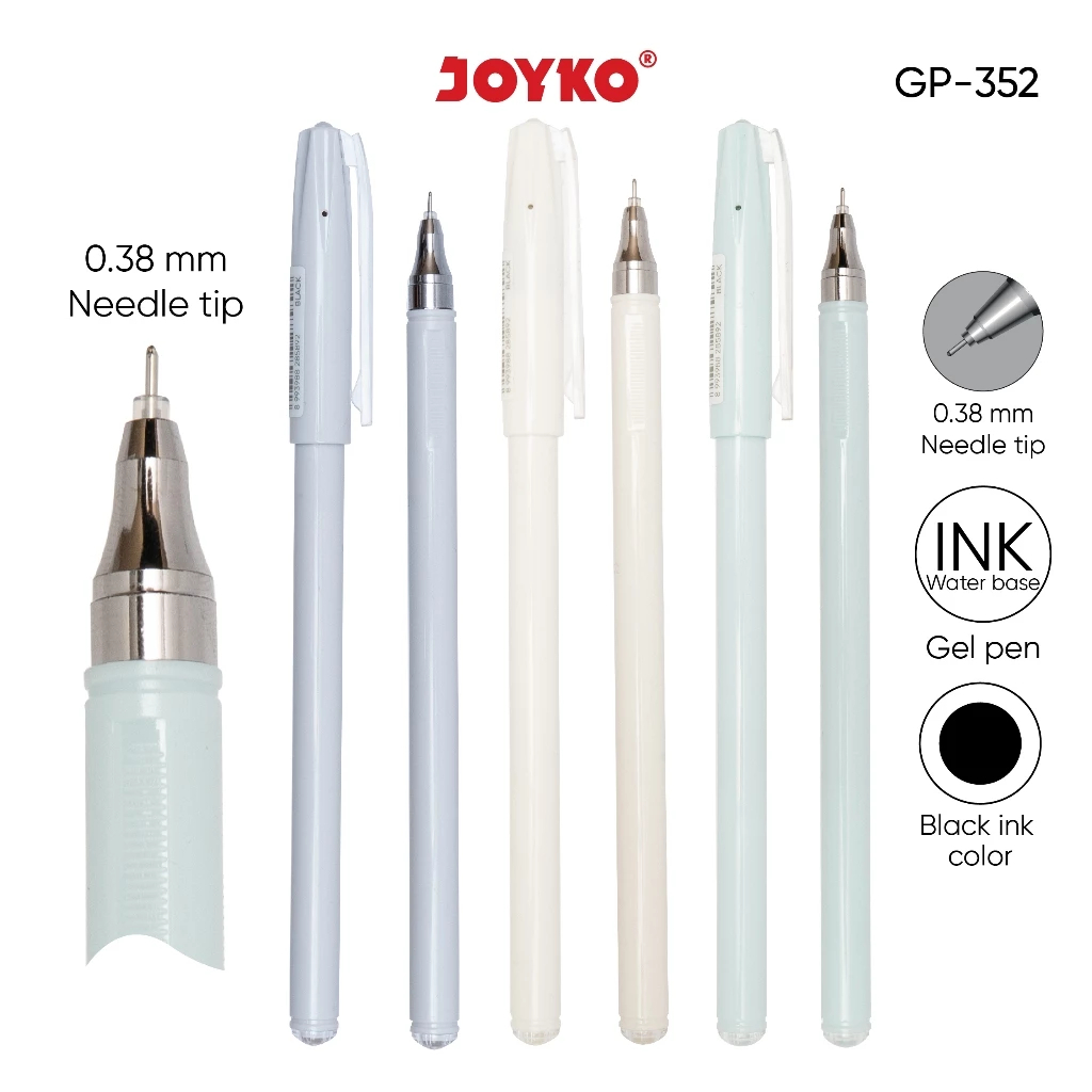 Joyko Ballpen Gel GP-352 0.38 Black Sofuto Gel