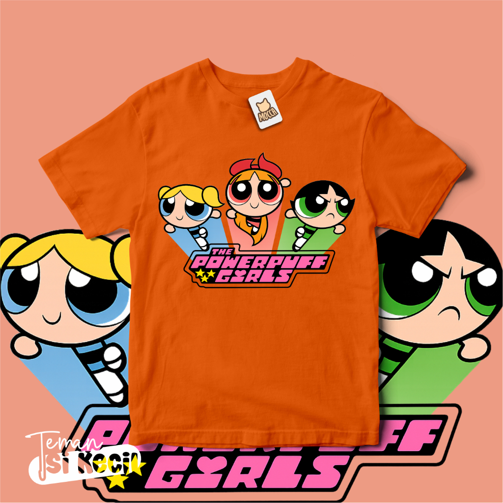 KATUN MOCCA เสื้อยืดเด็ก P0wer พัฟ Girls Action ชายหญิงผ้าฝ้าย Combed เสื้อยืดอายุ 2-13 ปีผ้าฝ้าย