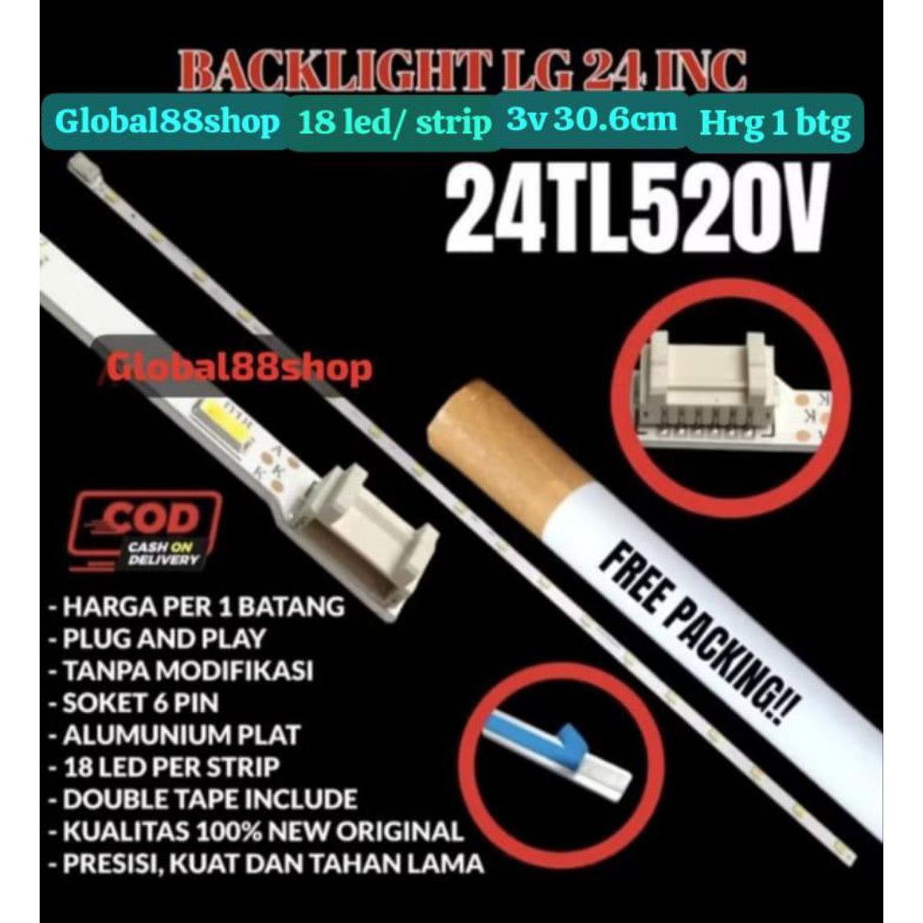 LG 24 INC LED TV BACKLIGHT 24TL520V BL 24TL520A 24TL520 3V 24 นิ้วต้นฉบับ