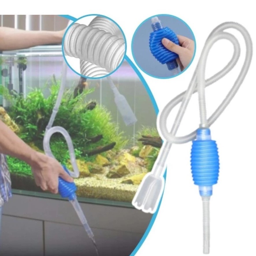 Aquarium Water Drain Pump Cleaner Pump Siphon Manual Aquarium Drain - เครื่องมือทําความสะอาดตู้ปลา