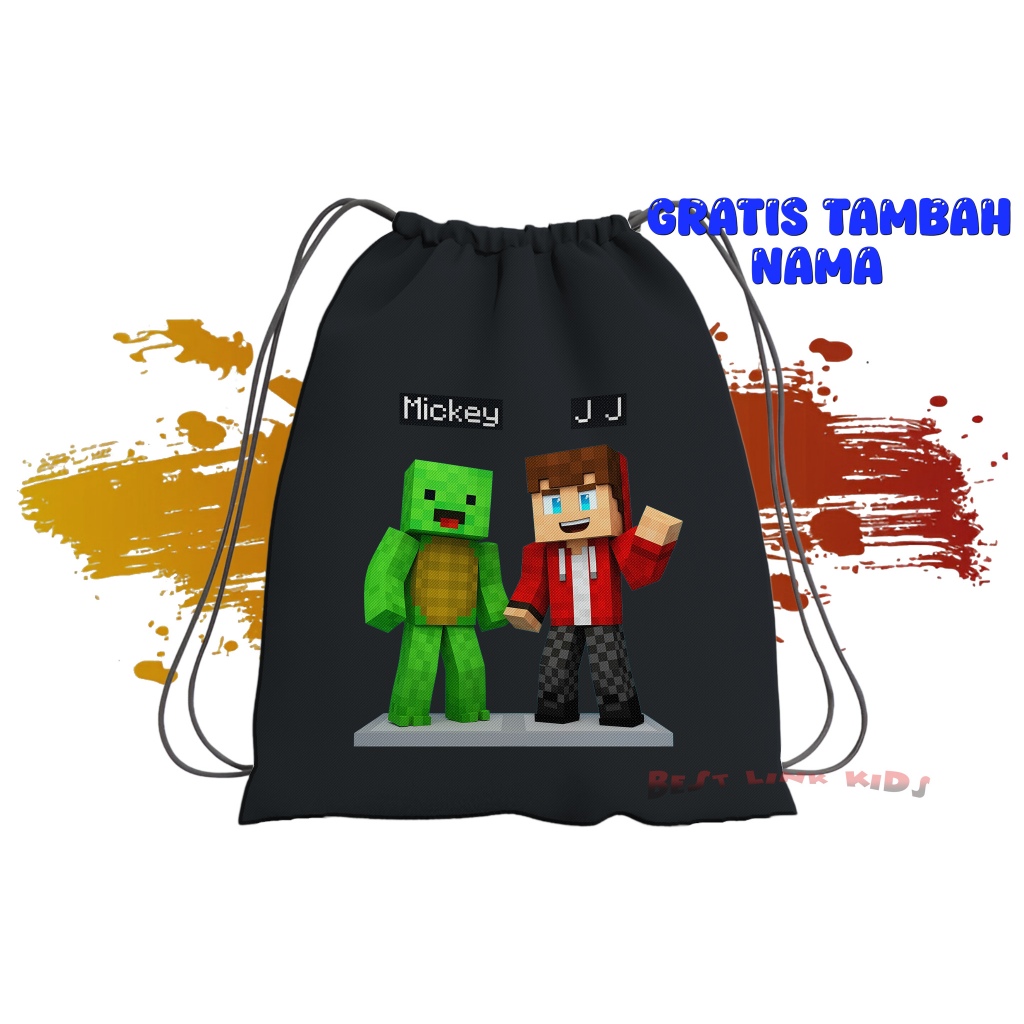 Jj Mikey Maizen กระเป๋าหูรูดสําหรับเด็ก Unisex / JJ Mikey Drawstring Bag