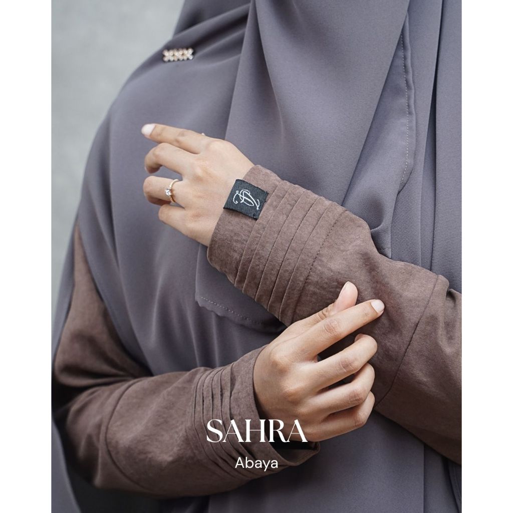 ZURI LABEL - SAHRA ABAYA MATERIAL SUEDE BRUSH SANDWASH PLAIN BASIC GAMIS