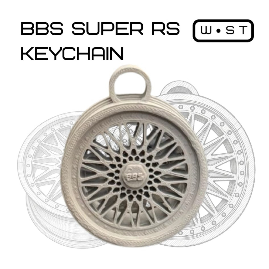GANTUNGAN W•ST BBS Super RS Rims Keychain Bag Charm พวงกุญแจ/กระเป๋า