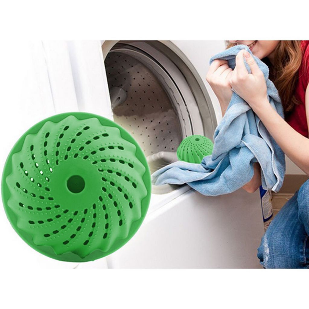 MESIN Clean Ballz Eco Laundry Ball เครื่องซักผ้าซิลิโคน Dryer Ball - สีเขียว