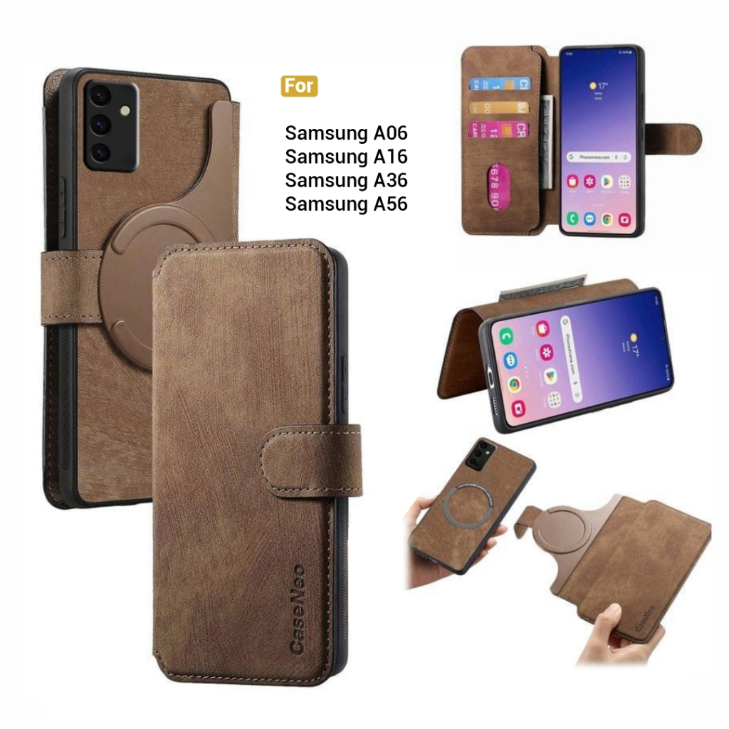 ALFACASE เคสหนัง Flip Tara Samsung A06 A16 A36 A56 - เคส Samsung A Series