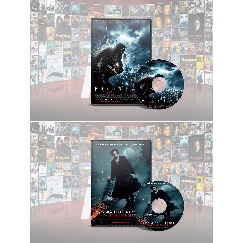 DVD Priest (2011) + DVD Abraham Lincoln Vampire Hunter (2012)